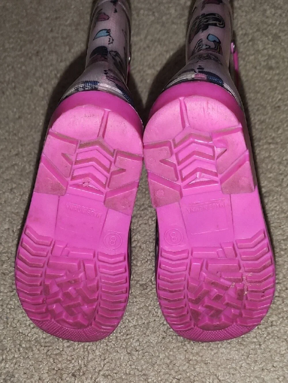 Disney Pink Minnie Mouse Kids Rain Boots